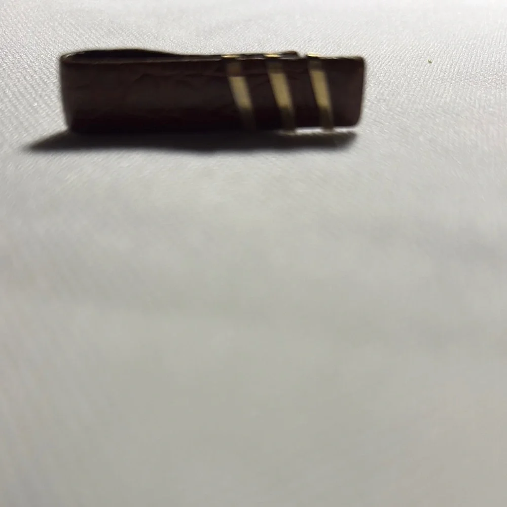 Brown and Gold Men's Tie Clip